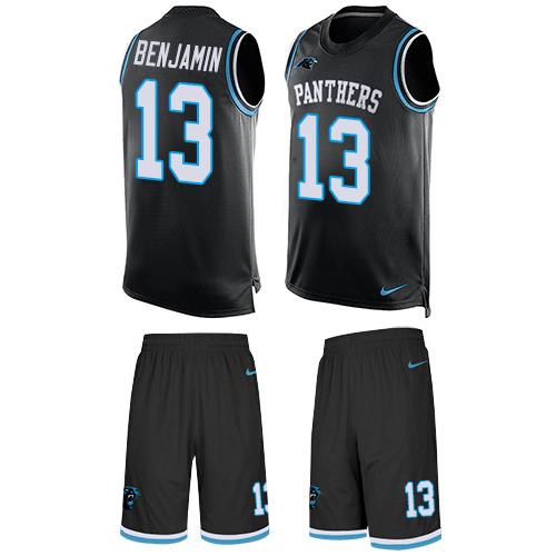 Nike Panthers #13 Kelvin Benjamin Black Team Color Men's Stitched NFL Limited Tank Top Suit Jersey - Click Image to Close